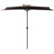 Parasol demi-rond déperlant en aluminium et polyester - Alizé