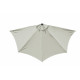 Parasol demi-rond déperlant en aluminium et polyester - Alizé