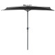 Parasol demi-rond déperlant en aluminium et polyester - Alizé