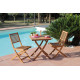 Table pliante de jardin en bois 2 personnes - SOPHIE aspect teck - Alizé