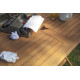Table pliante de jardin en bois 2 personnes - SOPHIE aspect teck - Alizé