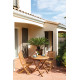 Table pliante de jardin en bois 2 personnes - SOPHIE aspect teck - Alizé