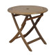 Table pliante de jardin en bois 2 personnes - SOPHIE aspect teck - Alizé