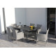 Table de jardin en aluminium et céramique 8 personnes - CASPAR graphite - Alizé