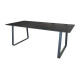 Table de jardin en aluminium et céramique 8 personnes - CASPAR graphite - Alizé