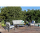 Salon de jardin bas en aluminium 5 personnes - OCEANE gris - Alizé