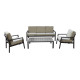 Salon de jardin bas en aluminium 5 personnes - OCEANE gris - Alizé