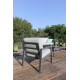 Salon de jardin bas en aluminium 5 personnes - OCEANE gris - Alizé