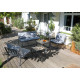 Salon de jardin bas en aluminium 4 personnes - RODEZ gris - Alizé