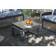 Salon de jardin bas en aluminium 4 personnes - RODEZ gris - Alizé