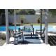Salon de jardin bas en aluminium 4 personnes - ALICE graphite - Alizé