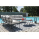 Salon de jardin bas en acier 5-6 personnes - NOA ANGLE graphite - Alizé