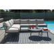 Salon de jardin bas en acier 5-6 personnes - NOA ANGLE graphite - Alizé