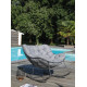 Rocking chair en acier - ROYAL gris - Alizé