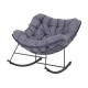 Rocking chair en acier - ROYAL gris - Alizé