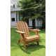 Fauteuil de jardin pliant en bois - ADIRONDAC aspect teck - Alizé