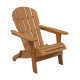 Fauteuil de jardin pliant en bois - ADIRONDAC aspect teck - Alizé