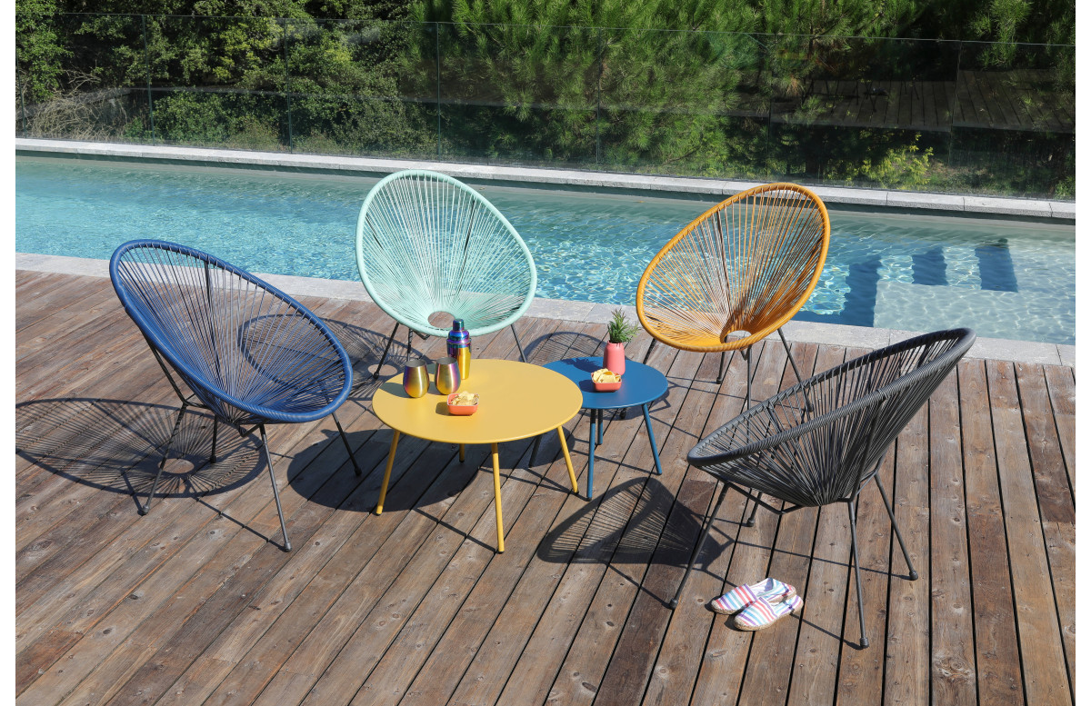 Fauteuil de jardin en acier - RIO gris - Alizé Fauteuil de jardin en acier - RIO gris - Alizé