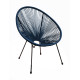 Fauteuil de jardin en acier - RIO gris - Alizé
