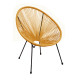 Fauteuil de jardin en acier - RIO gris - Alizé