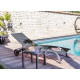 Table basse de jardin en aluminium 2 personnes - LOU - Alizé