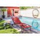 Table basse de jardin en aluminium 2 personnes - LOU - Alizé
