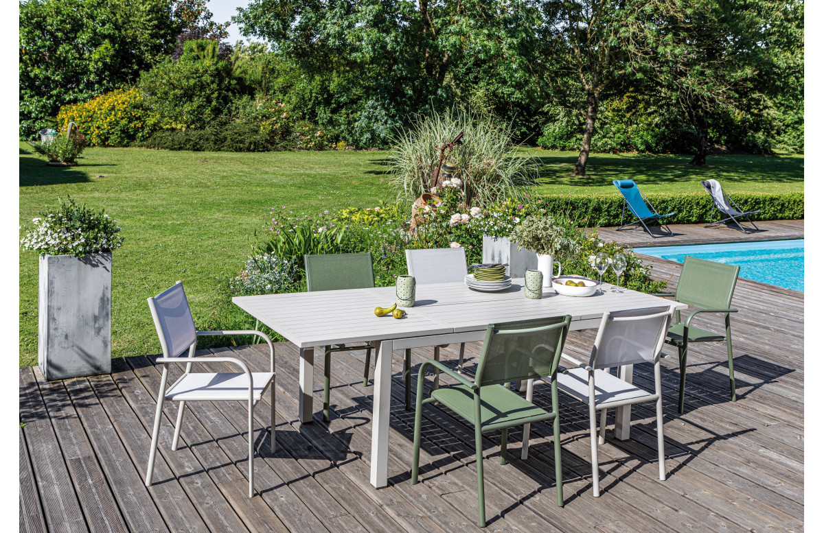 Fauteuil de jardin empilable en aluminium - DUCA - Alizé Fauteuil de jardin empilable en aluminium - DUCA - Alizé