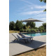 Parasol de jardin rectangulaire inclinable 300X200 déperlant en aluminium et polyester - Alizé