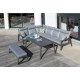 Salon de jardin bas d’angle Le Marseille ProLoisirs en aluminium 4-6 personnes