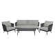 Salon de jardin bas en aluminium 4-5 personnes - TIM graphite - ProLoisirs