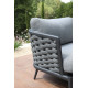 Salon de jardin bas en aluminium 4-5 personnes - TIM graphite - ProLoisirs