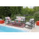 Salon de jardin bas en aluminium 4 personnes - MOJITO - ProLoisirs
