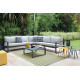 Salon de jardin bas en aluminium 4-6 personnes - MOJITO - ProLoisirs