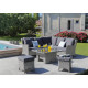 Salon de jardin bas en aluminium et verre 6 personnes - TOULON - ProLoisirs
