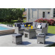 Salon de jardin bas en aluminium et verre 6 personnes - TOULON - ProLoisirs