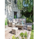 Salon de jardin bas en aluminium et verre 6 personnes - TOULON - ProLoisirs