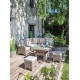 Salon de jardin bas en aluminium et verre 6 personnes - TOULON - ProLoisirs
