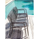 Salon de jardin bas empilable en aluminium 4 personnes - BITTI - ProLoisirs