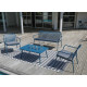 Salon de jardin bas empilable en aluminium 4 personnes - BITTI - ProLoisirs