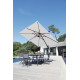 Parasol de jardin carré déporté inclinable 300X300 en aluminium et polyester - ProLoisirs