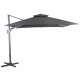 Parasol de jardin carré déporté inclinable 300X300 en aluminium et polyester - ProLoisirs