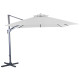 Parasol de jardin carré déporté inclinable 300X300 en aluminium et polyester - ProLoisirs
