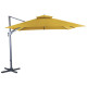 Parasol de jardin carré déporté inclinable 300X300 en aluminium et polyester - ProLoisirs