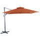 Parasol de jardin carré déporté inclinable 300X300 en aluminium et polyester - ProLoisirs