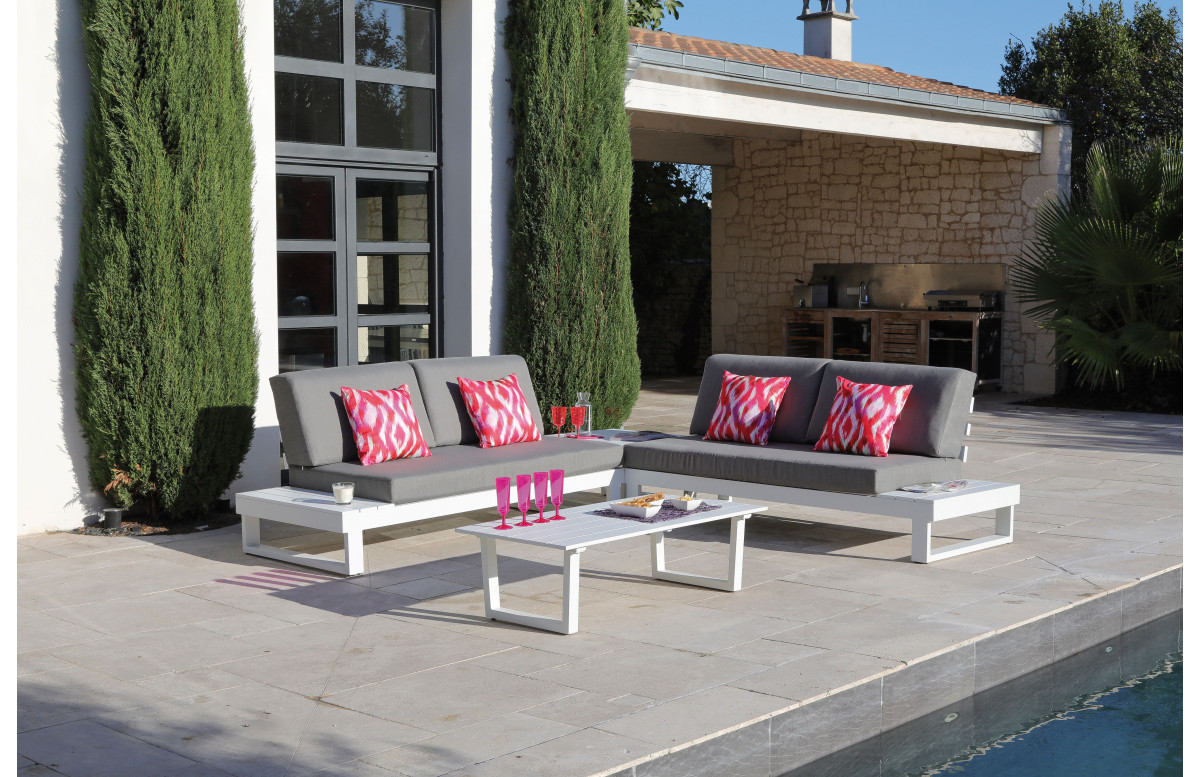 Salon de jardin bas en aluminium 4 personnes - STATEN - ProLoisirs Salon de jardin bas en aluminium 4 personnes - STATEN - ProLoisirs