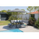 Salon de jardin bas multi-positions en aluminium 6-8 personnes - ROYAN II gris - ProLoisirs