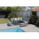 Salon de jardin bas multi-positions en aluminium 6-8 personnes - ROYAN II gris - ProLoisirs