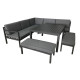 Salon de jardin bas multi-positions en aluminium 6-8 personnes - ROYAN II gris - ProLoisirs