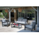 Salon de jardin bas en aluminium 4 personnes - PATIRAS graphite - ProLoisirs