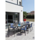 Table de jardin extensible en aluminium et céramique 6-10 personnes - VITA graphite - ProLoisirs